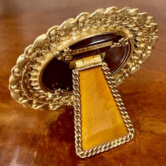 GORGEOUS JAY STRONGWATER JEWELED ENAMELED CRYSTAL ROUND PICTURE FRAME 6” - Picture 10 of 11